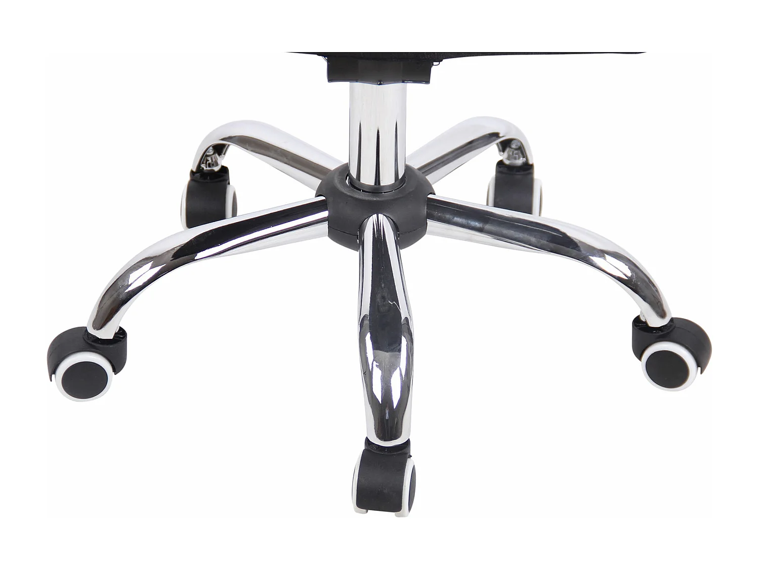 Chaise de bureau - Tissu & Métal chromé - Noir - Terni