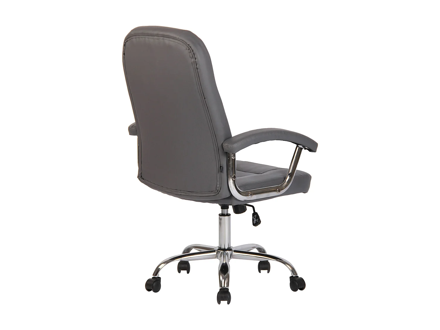 Chaise de bureau - Similicuir & Métal chromé - Gris - Reedville