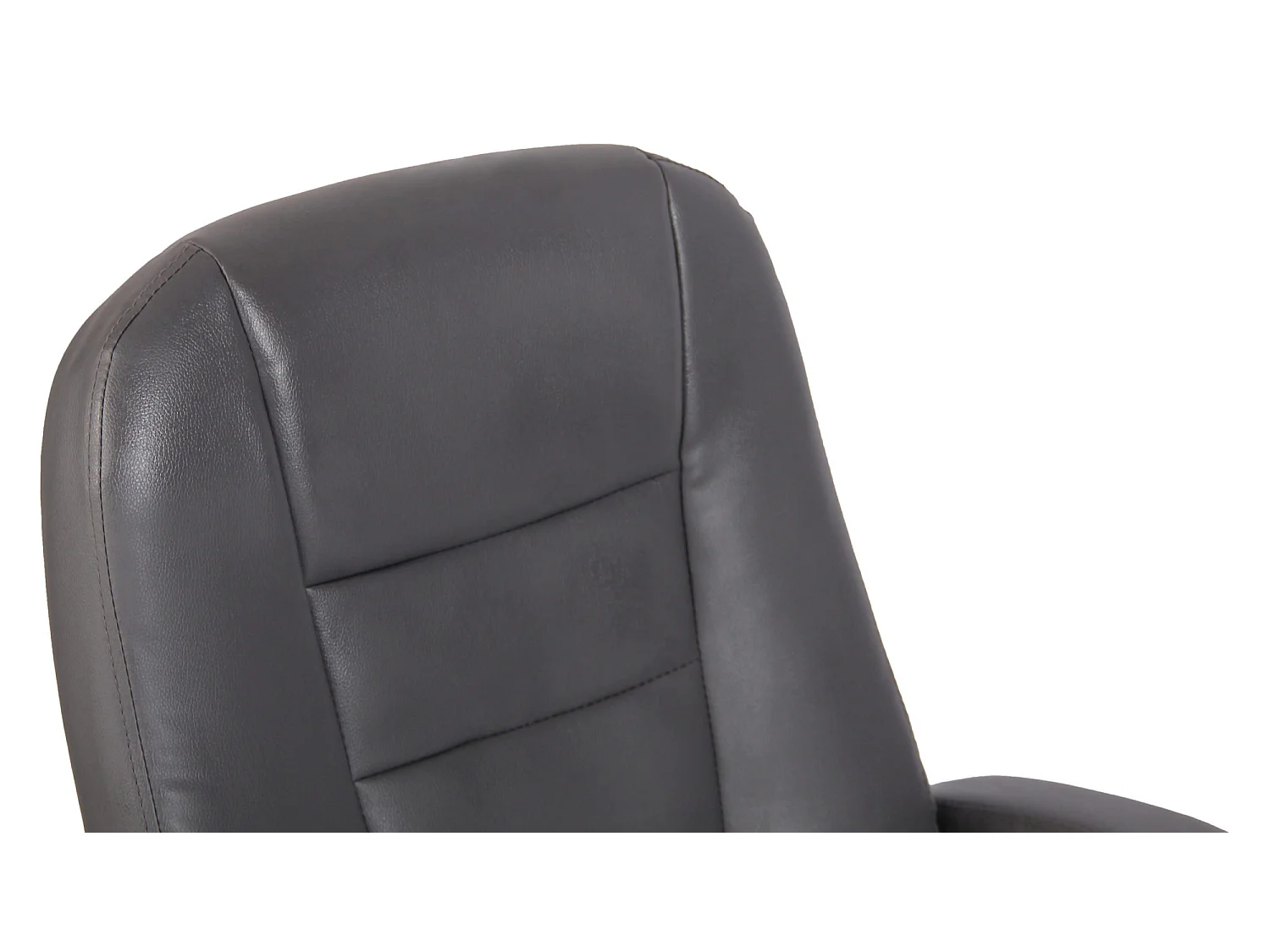 Chaise de bureau - Similicuir & Métal chromé - Gris - Reedville