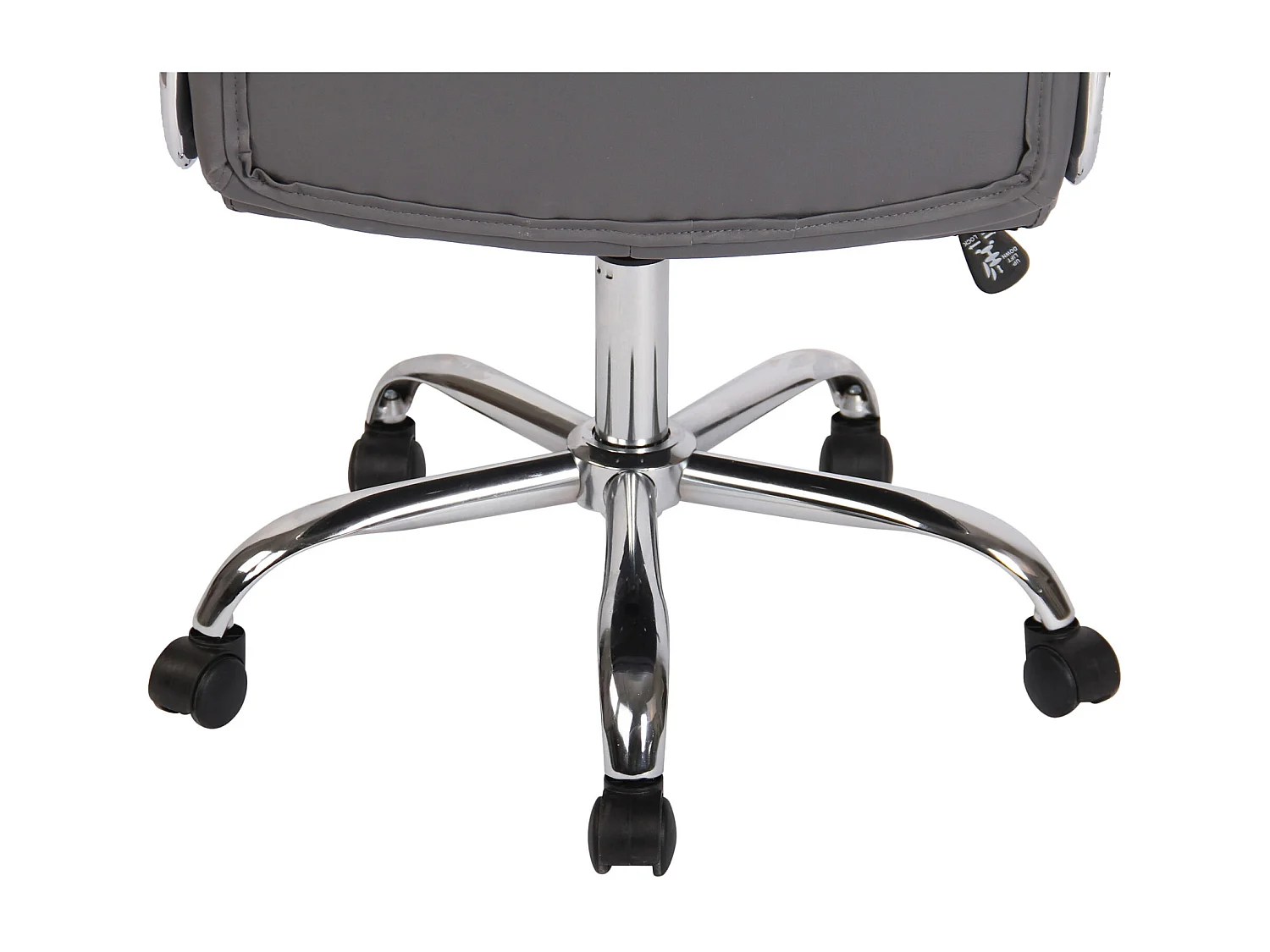 Chaise de bureau - Similicuir & Métal chromé - Gris - Reedville