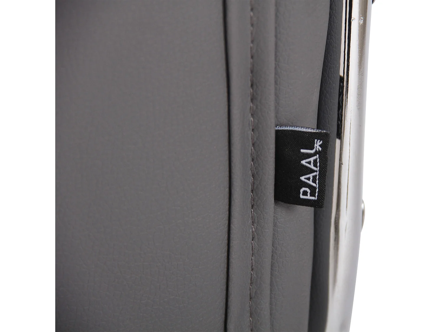 Chaise de bureau - Similicuir & Métal chromé - Gris - Reedville