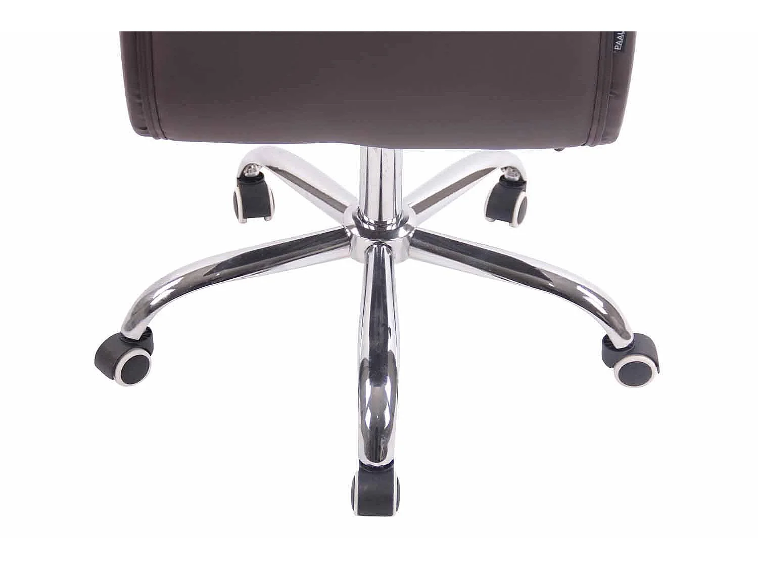 Chaise de bureau - Similicuir & Métal chromé - Marron - Deli