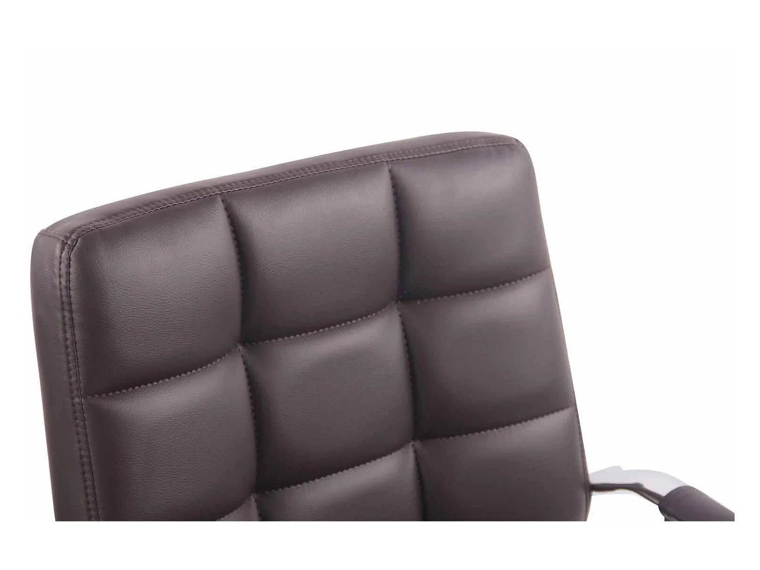 Bureaustoel - Kunstleer & Metaal in chroomoptiek - bruin - Deli