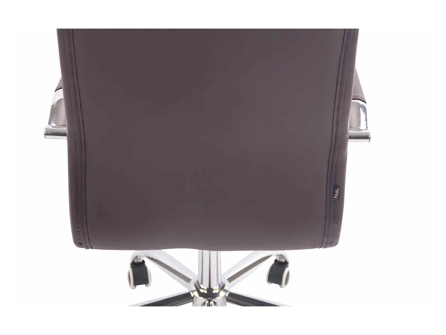 Bureaustoel - Kunstleer & Metaal in chroomoptiek - bruin - Deli