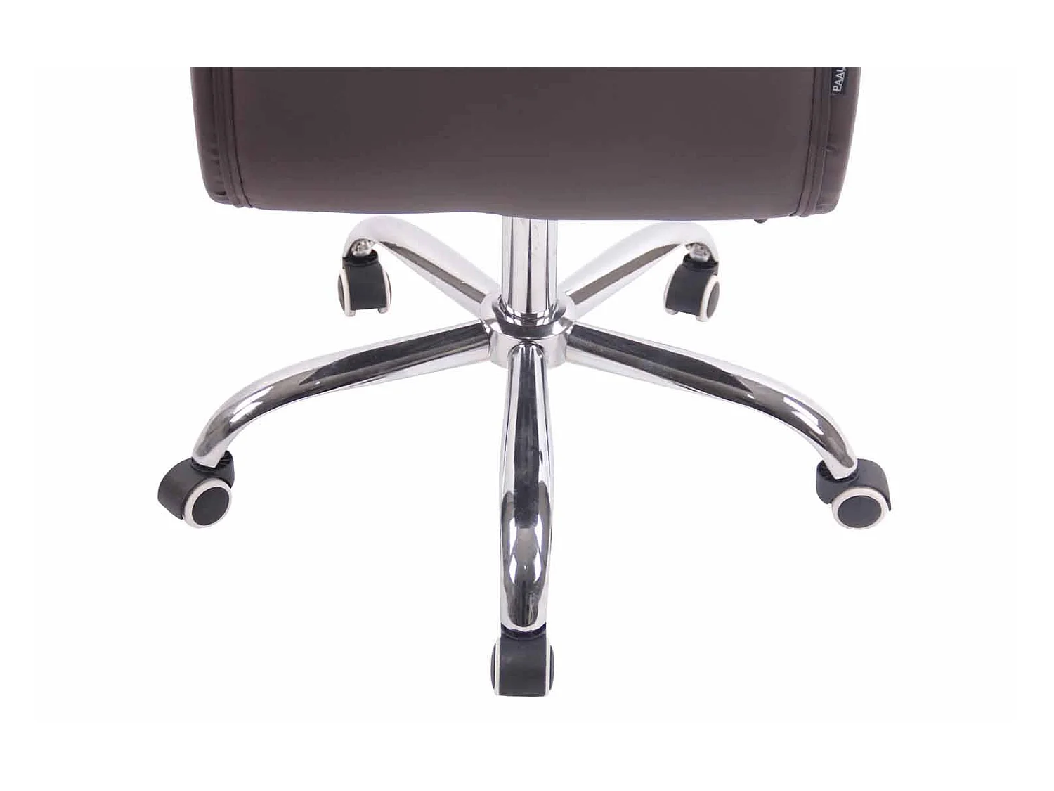 Bureaustoel - Kunstleer & Metaal in chroomoptiek - bruin - Deli