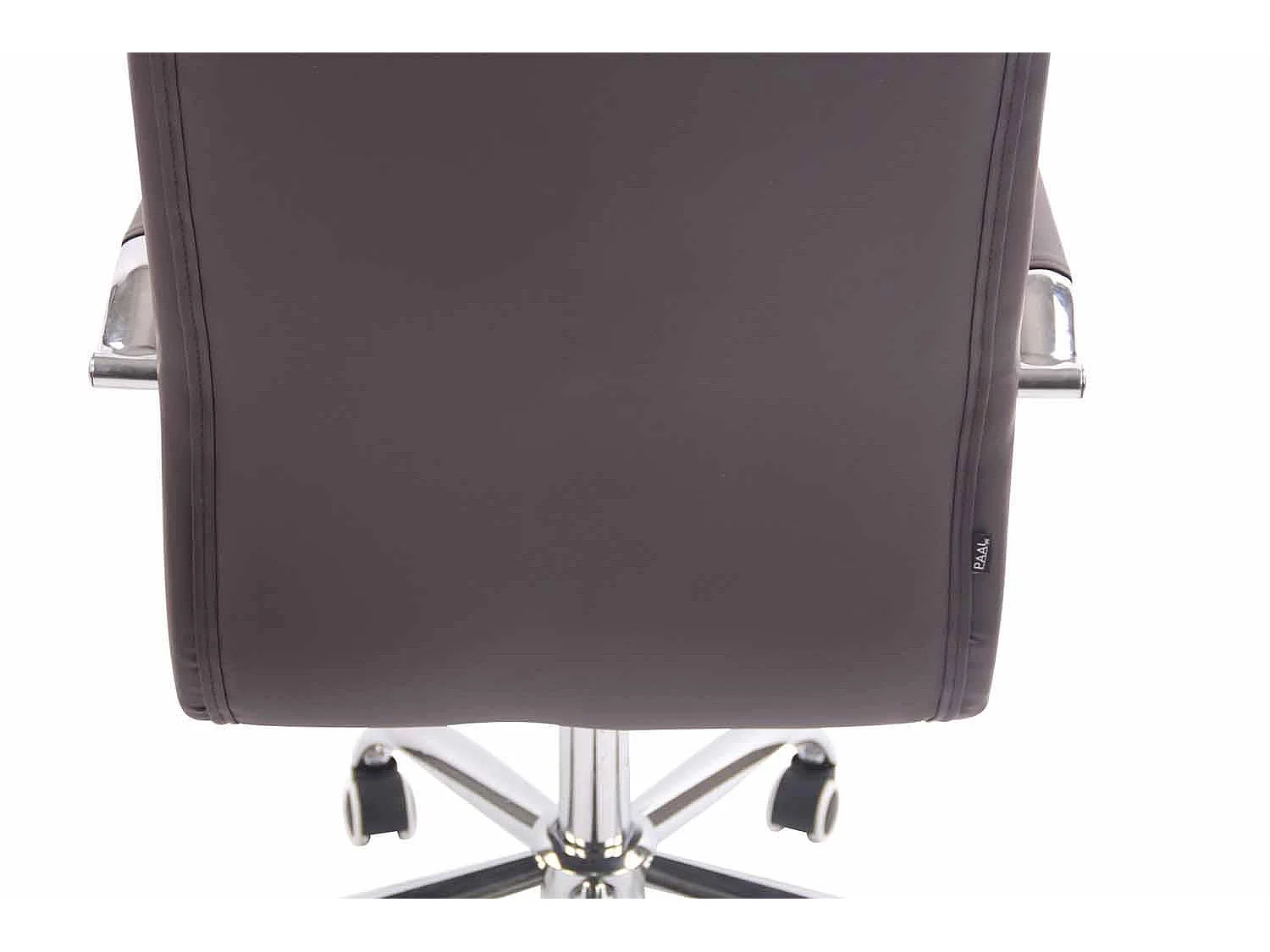 Chaise de bureau - Similicuir & Métal chromé - Marron - Deli