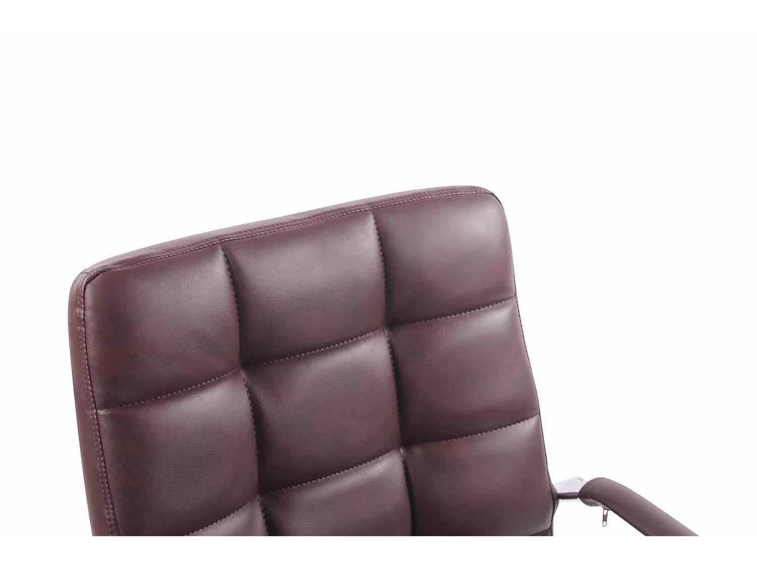 Chaise de bureau - Similicuir & Métal chromé - Bordeaux - Deli