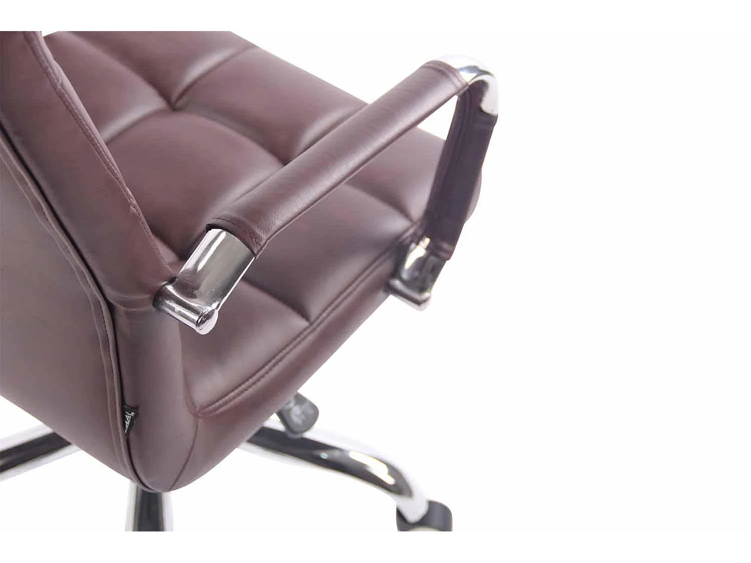 Chaise de bureau - Similicuir & Métal chromé - Bordeaux - Deli