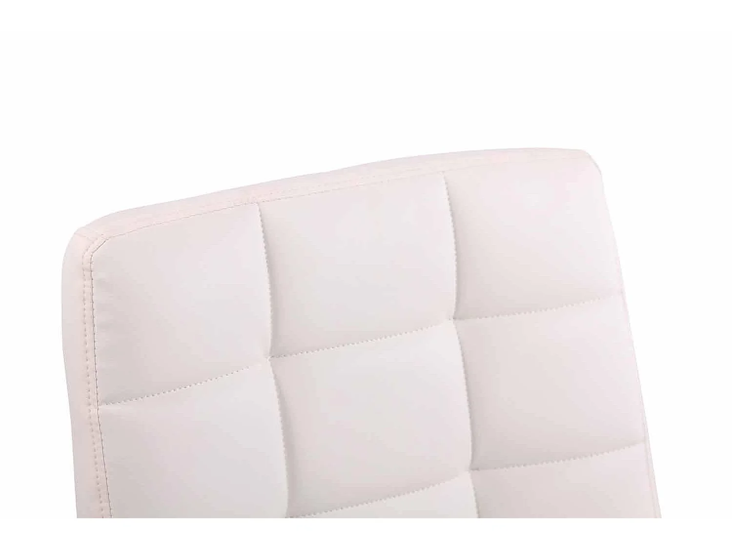 Chaise de bureau - Similicuir & Métal chromé - Blanc - Deli