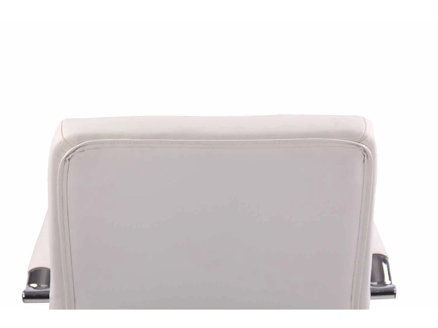 Chaise de bureau - Similicuir & Métal chromé - Blanc - Deli