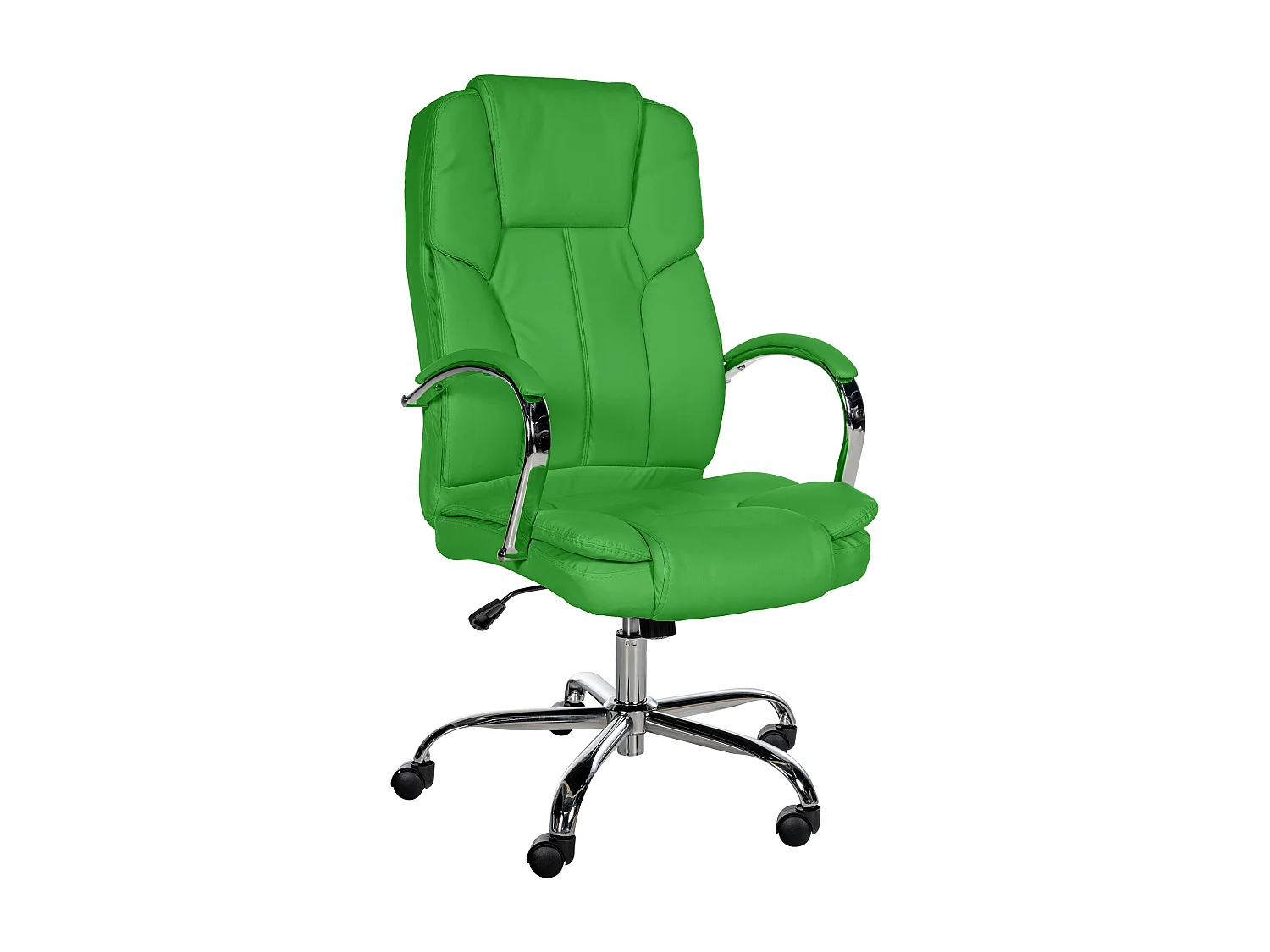 Chaise de bureau - Similicuir & Métal chromé - Vert - XXL Xanthos