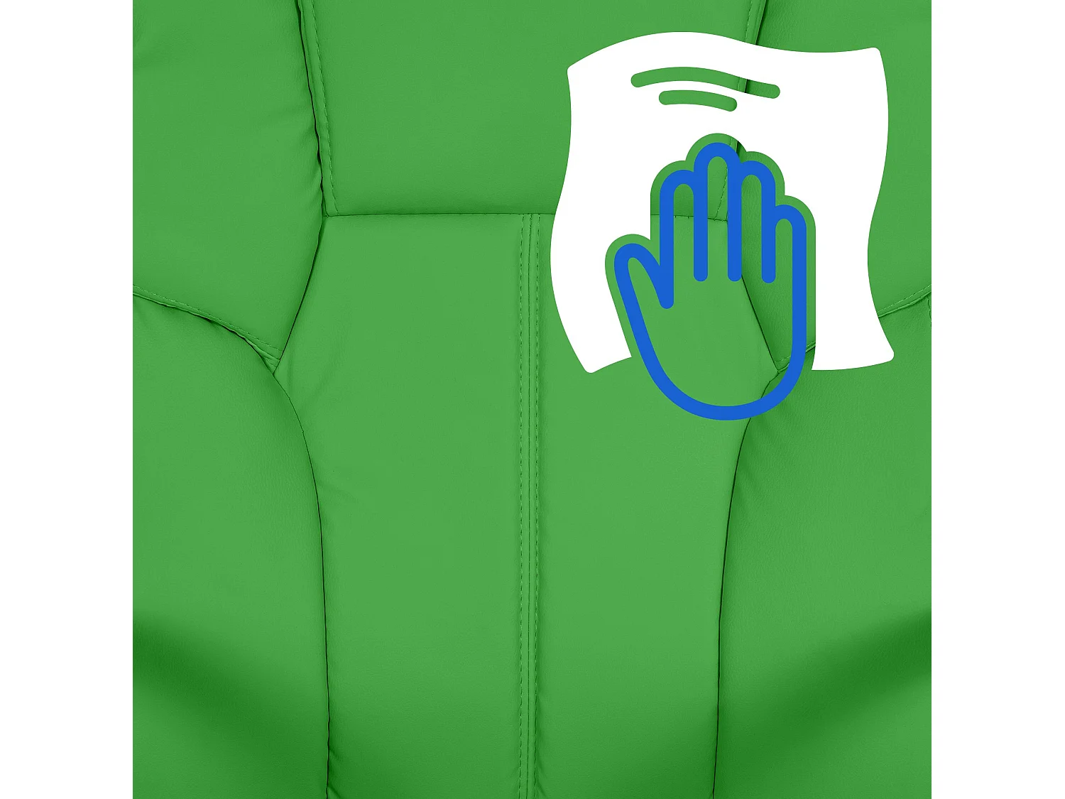 Chaise de bureau - Similicuir & Métal chromé - Vert - XXL Xanthos