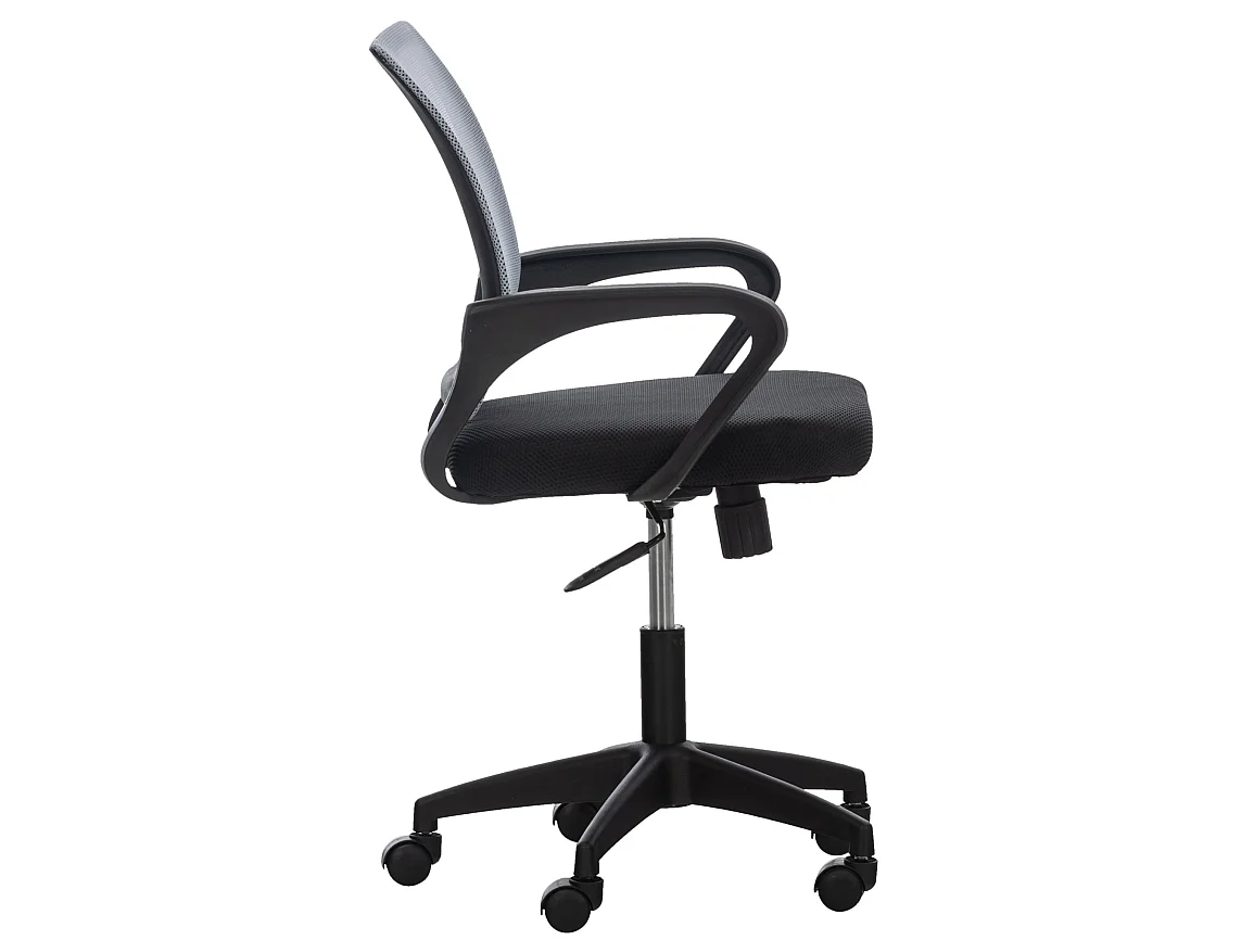 Chaise de bureau - Microfibre & Plastique - Gris - Auburn