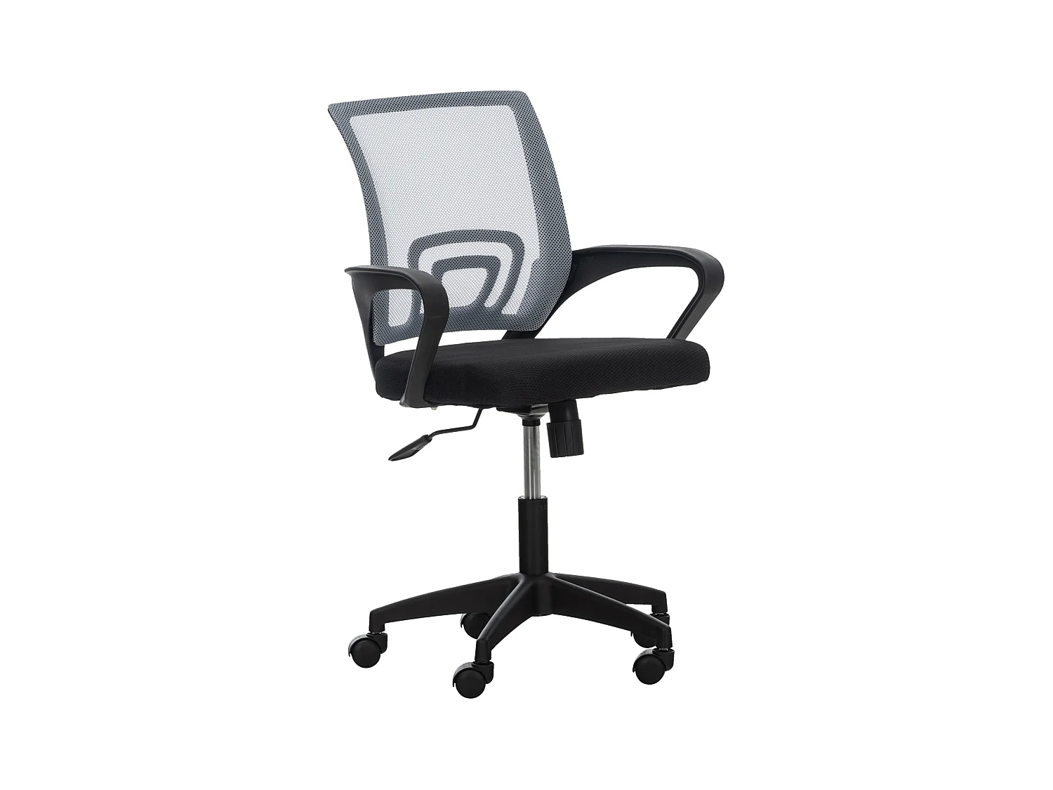 Chaise de bureau - Microfibre & Plastique - Gris - Auburn