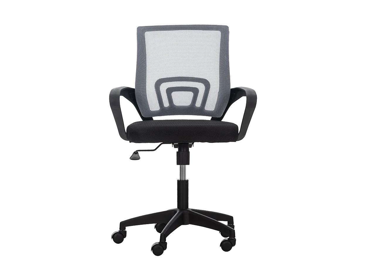 Chaise de bureau - Microfibre & Plastique - Gris - Auburn