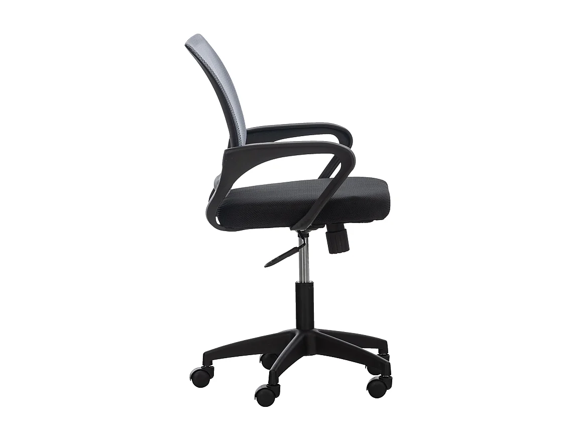 Chaise de bureau - Microfibre & Plastique - Gris - Auburn