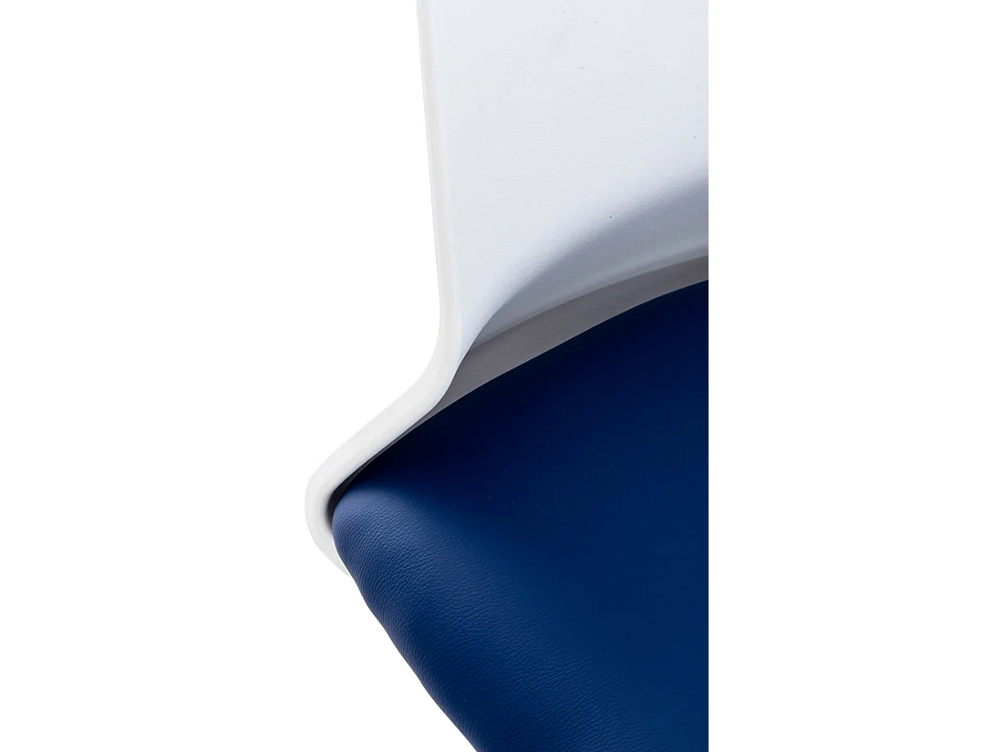 Chaise de bureau - Similicuir & Plastique - Bleu - Apolda