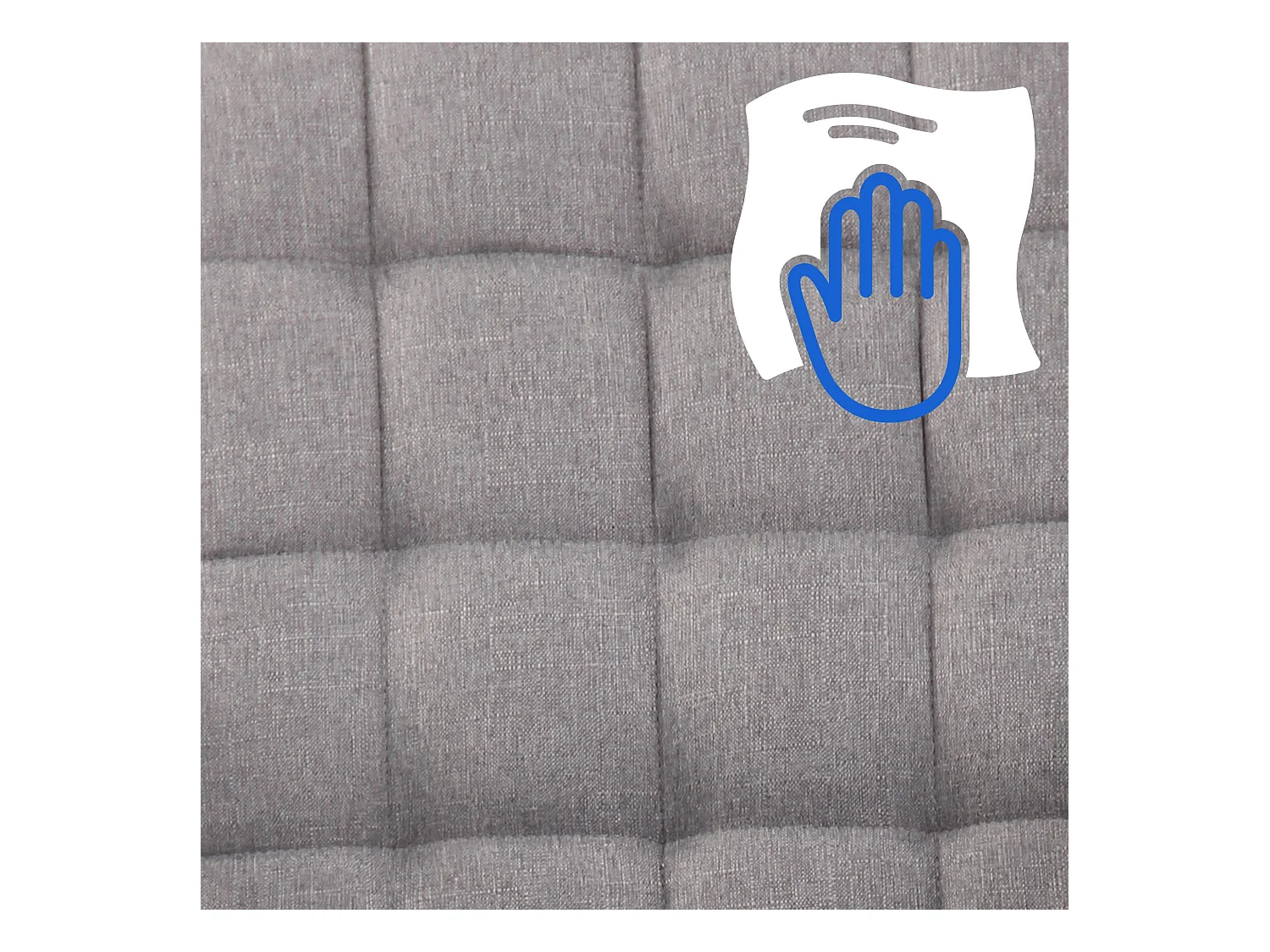 Sedia da ufficio - Tessuto & Metallo in look cromato - grigio - Terni