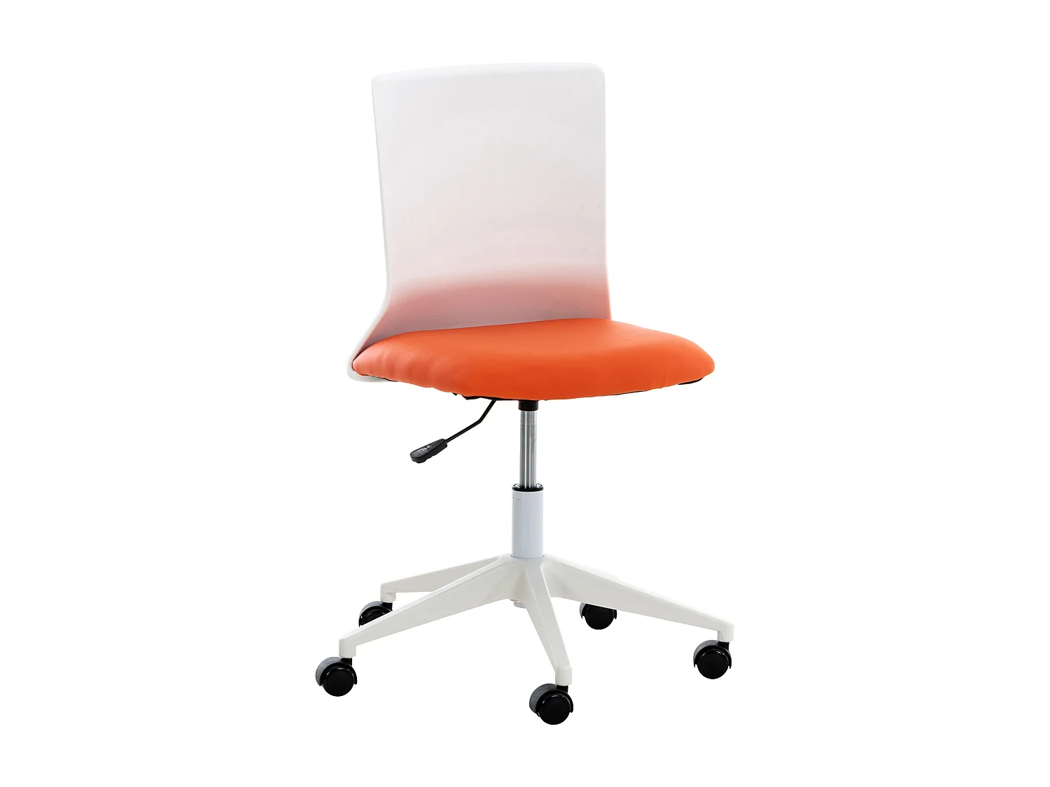 Chaise de bureau - Similicuir & Plastique - Orange - Apolda