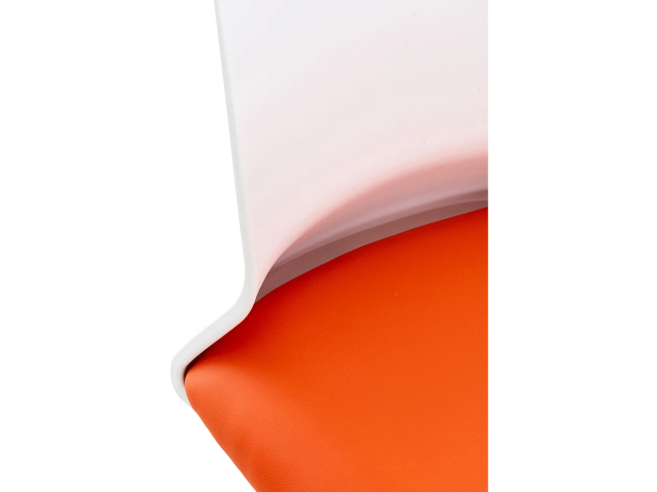 Chaise de bureau - Similicuir & Plastique - Orange - Apolda