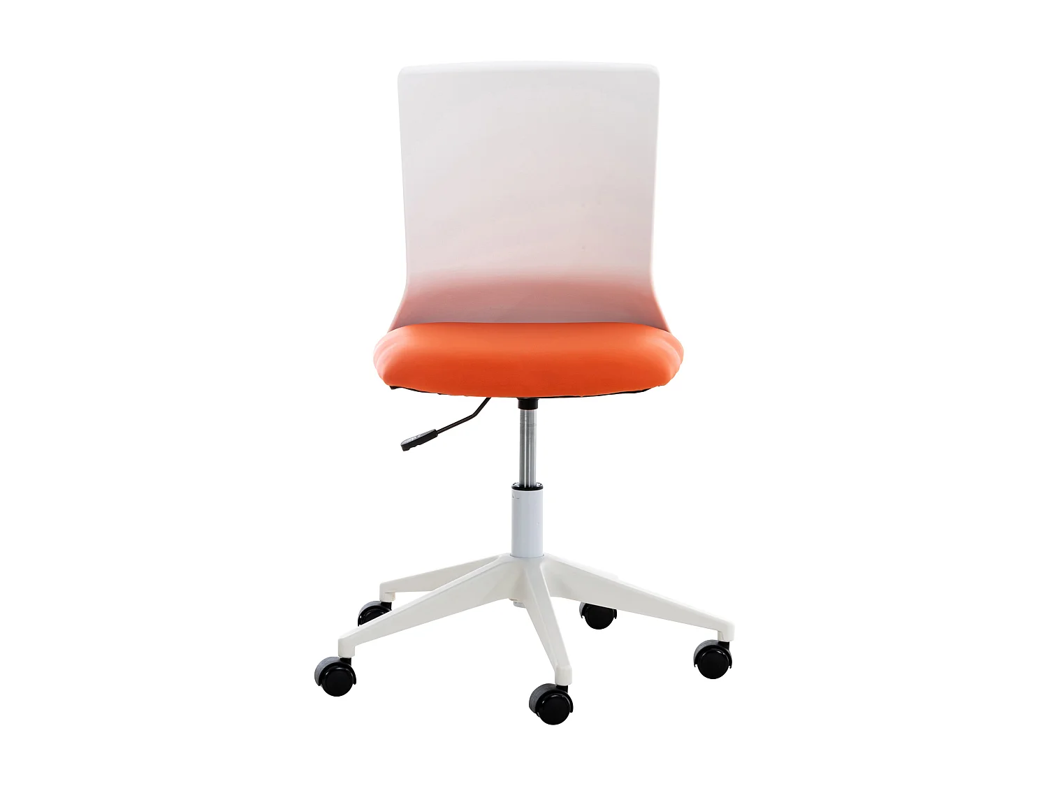 Chaise de bureau - Similicuir & Plastique - Orange - Apolda