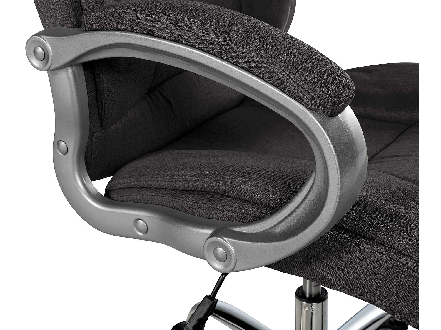 Chaise de bureau - Tissu & Nature - Gris foncé - XL Apoll