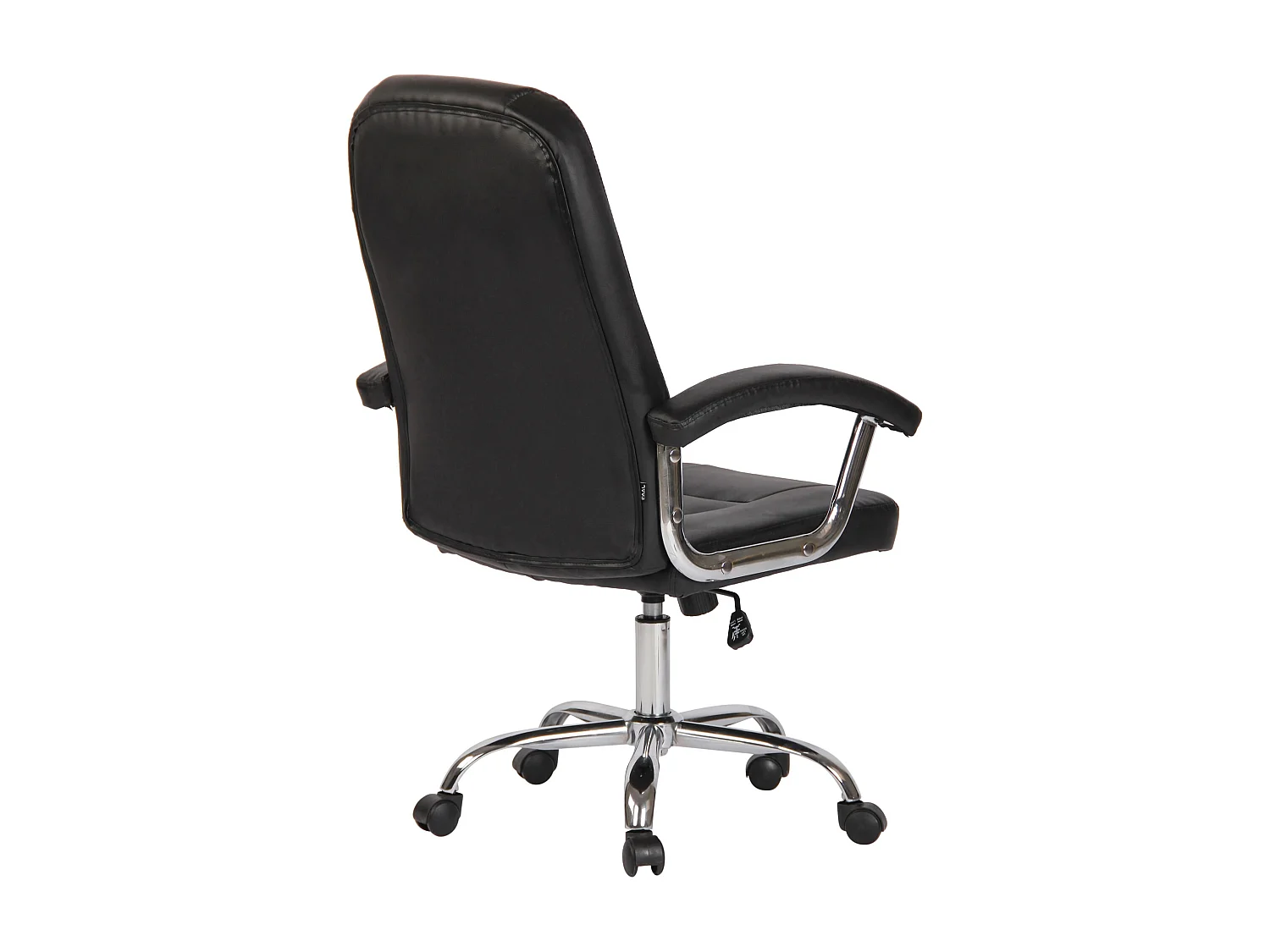 Chaise de bureau - Similicuir & Métal chromé - Noir - Reedville