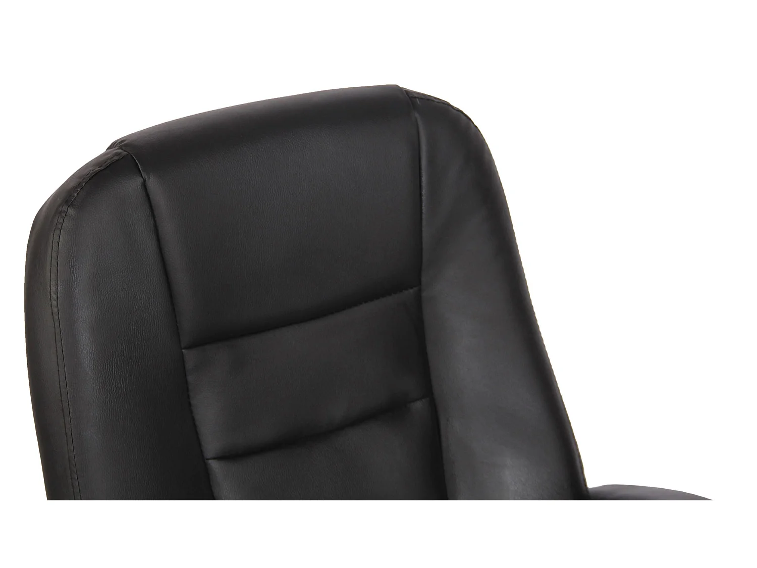 Chaise de bureau - Similicuir & Métal chromé - Noir - Reedville