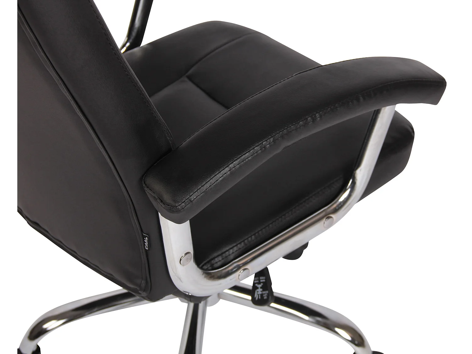 Chaise de bureau - Similicuir & Métal chromé - Noir - Reedville