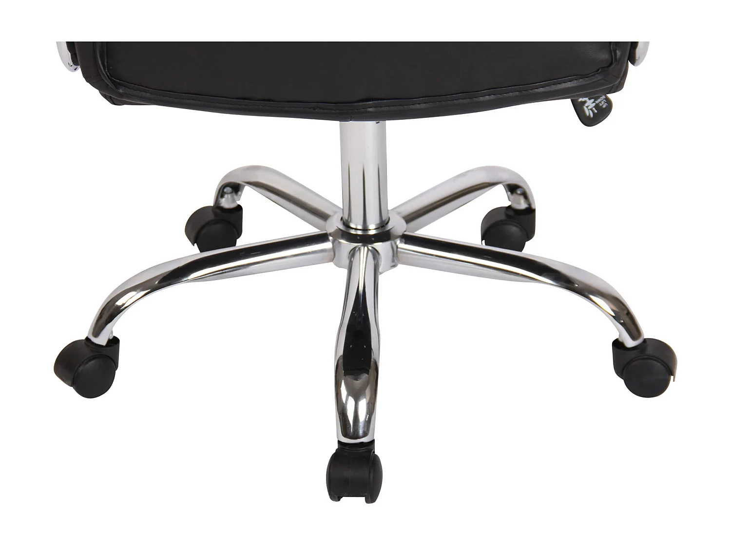 Chaise de bureau - Similicuir & Métal chromé - Noir - Reedville