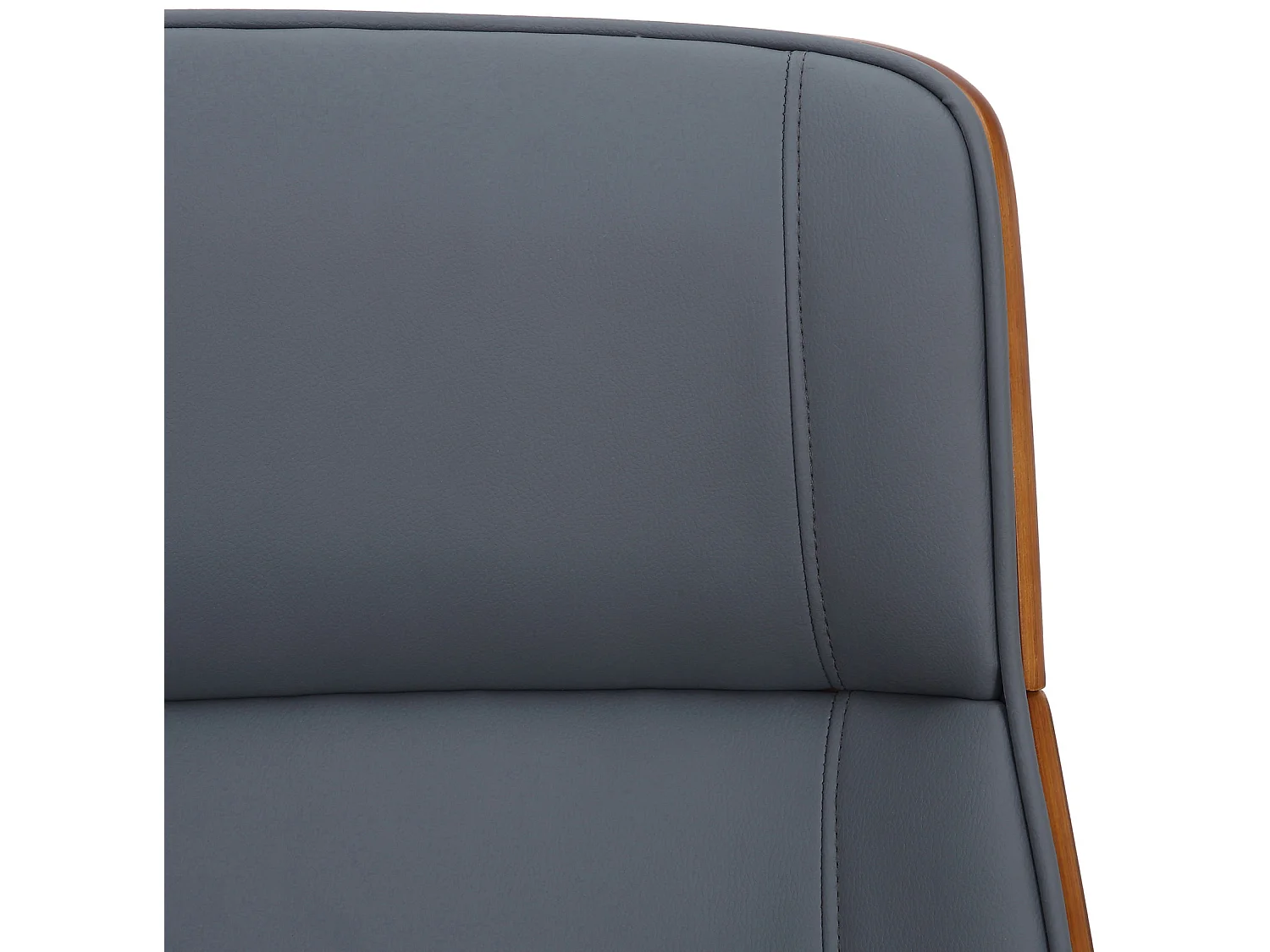 Chaise de bureau - Similicuir - Noyer / Gris - Varel