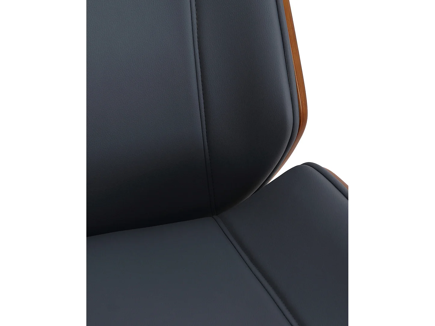 Chaise de bureau - Similicuir - Noyer / Gris - Varel