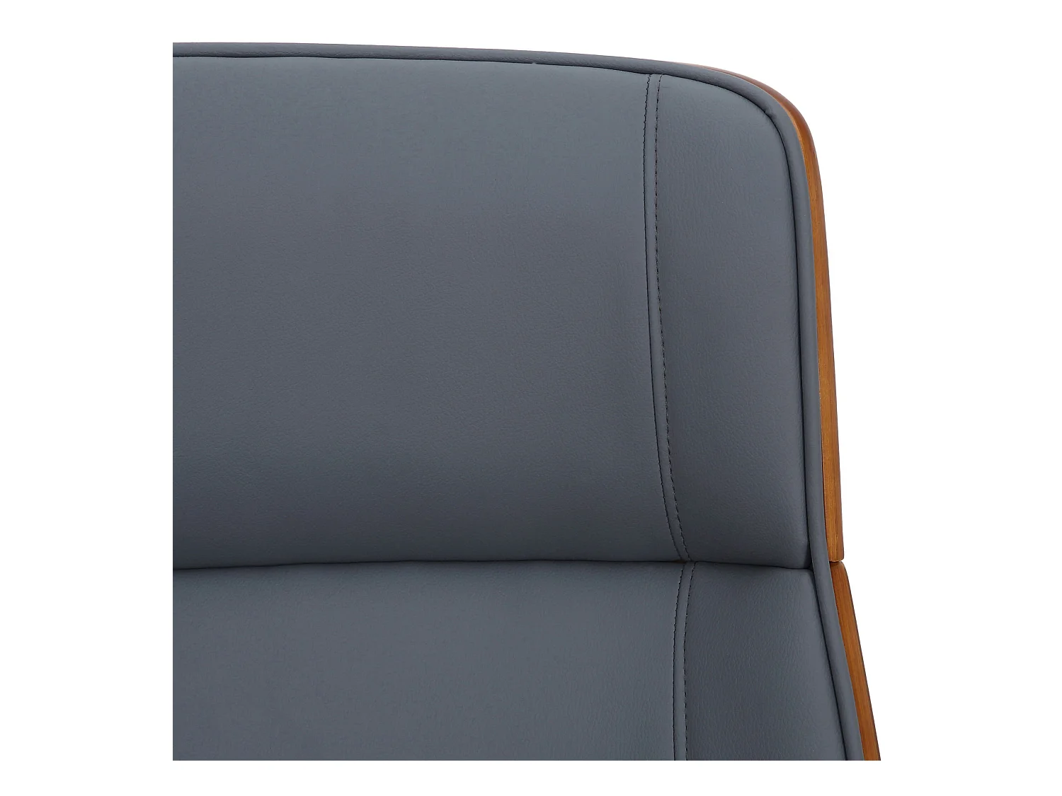 Chaise de bureau - Similicuir & Noir - Noyer / Gris - Varel