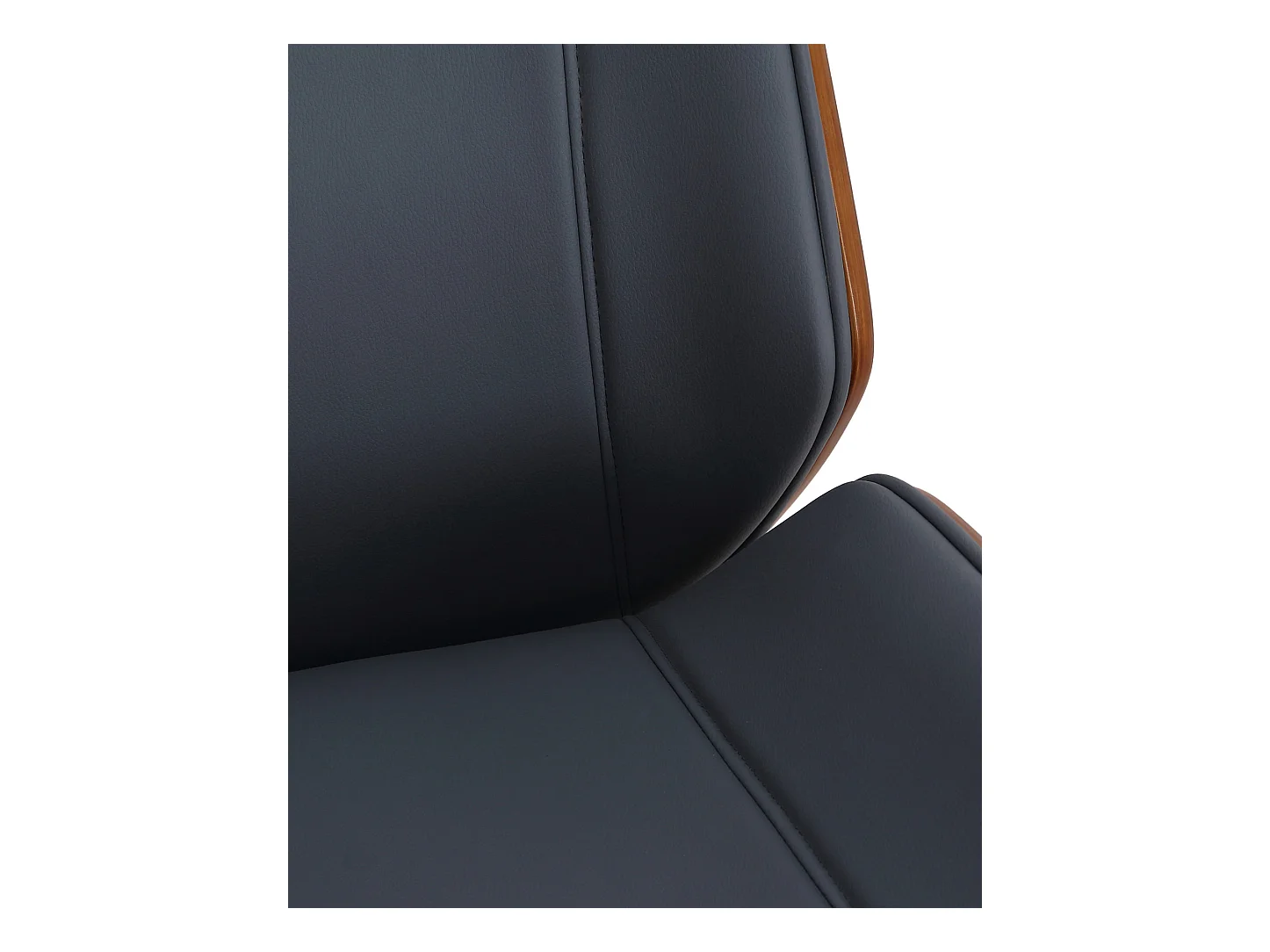 Chaise de bureau - Similicuir & Noir - Noyer / Gris - Varel
