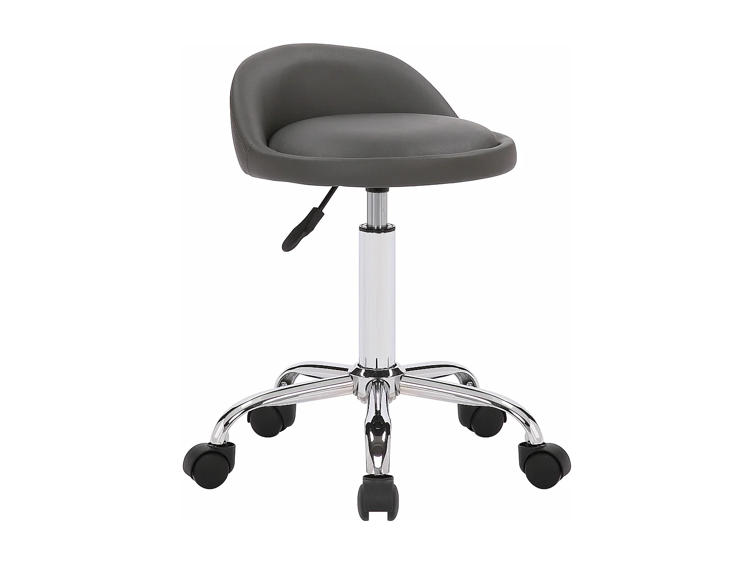 Tabouret de bureau - Similicuir - Gris - Teramo