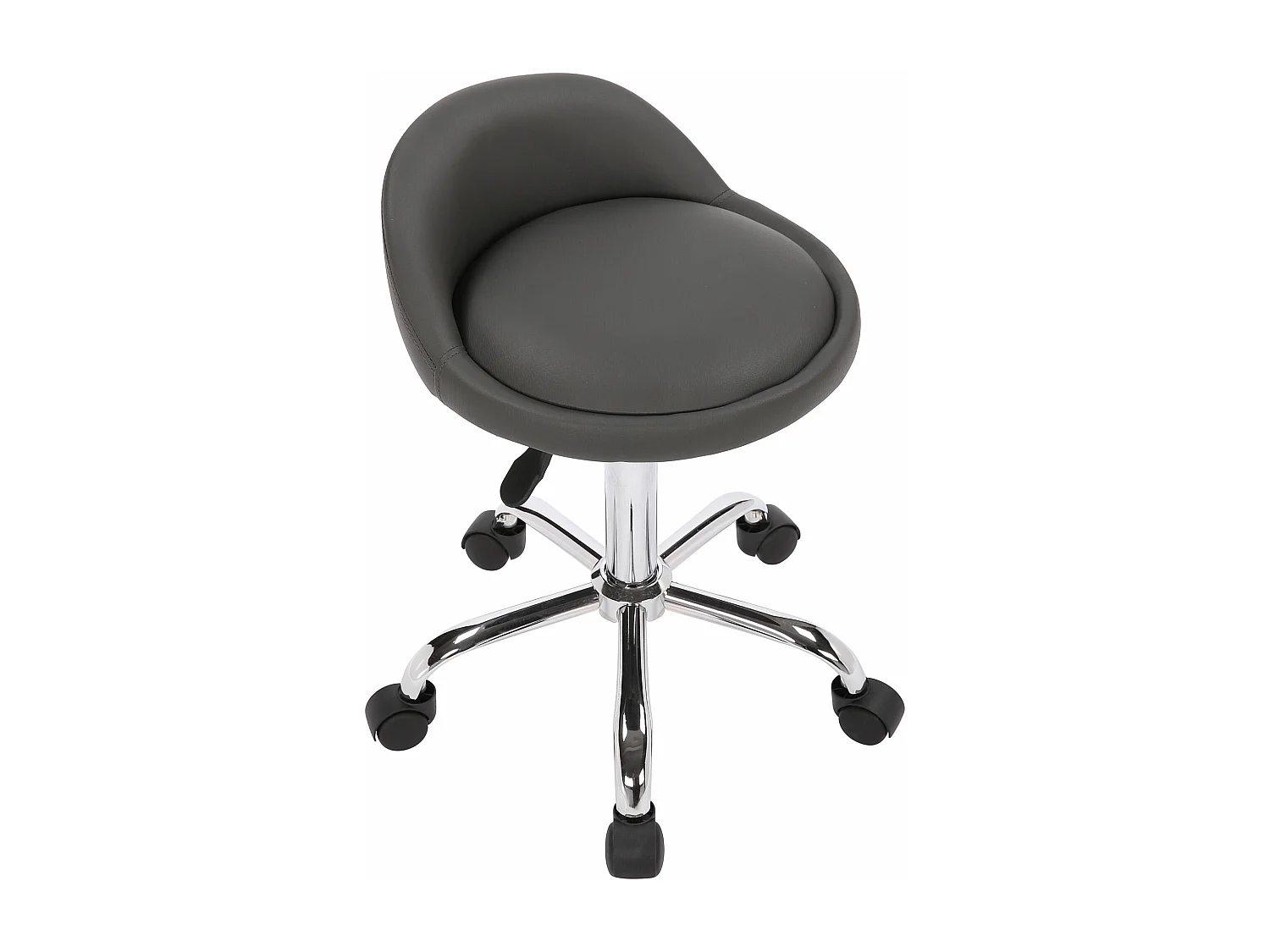 Tabouret de bureau - Similicuir - Gris - Teramo