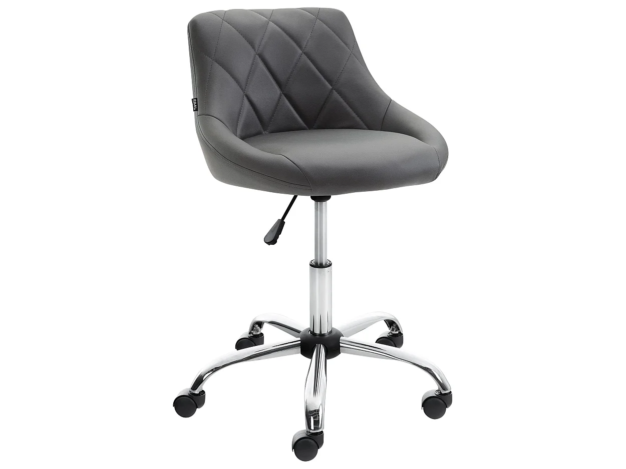 Chaise de bureau - Similicuir & Métal chromé - Lazio