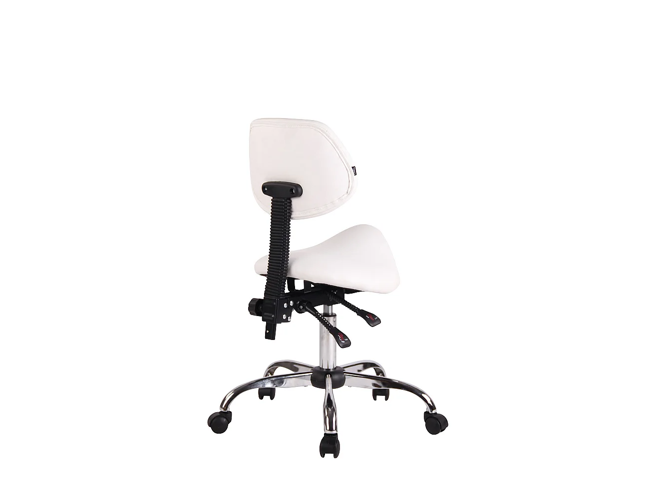 Tabouret de bureau - Similicuir & Noir - Blanc - Stuttgart