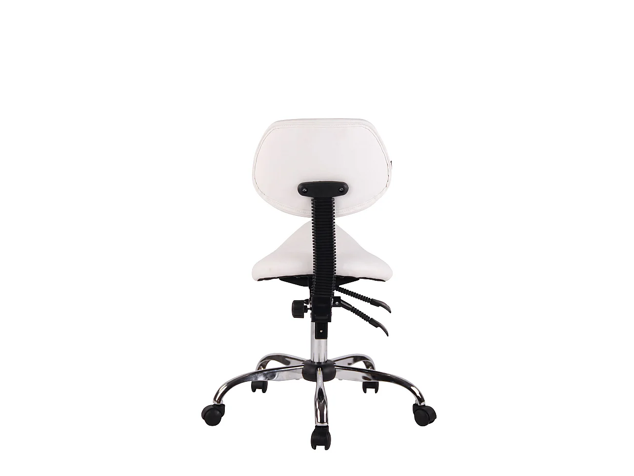 Tabouret de bureau - Similicuir & Noir - Blanc - Stuttgart
