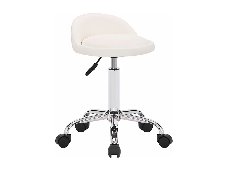 Bürohocker - Kunstleder - weiß - Teramo