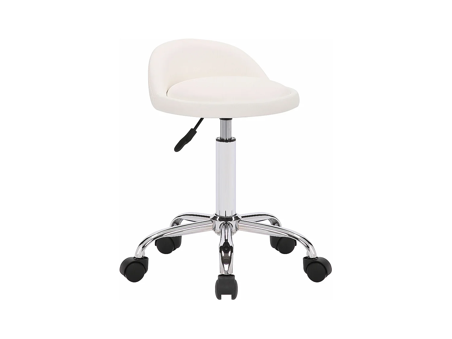 Tabouret de bureau - Similicuir - Blanc - Teramo