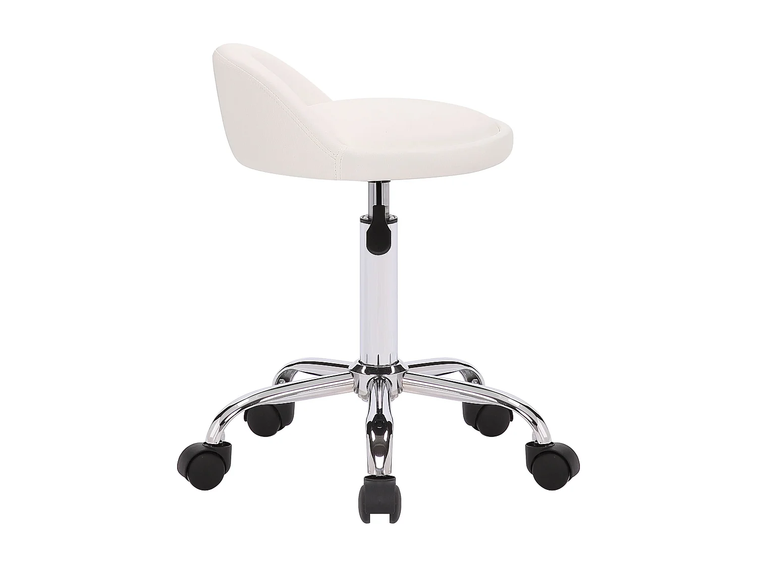 Tabouret de bureau - Similicuir - Blanc - Teramo