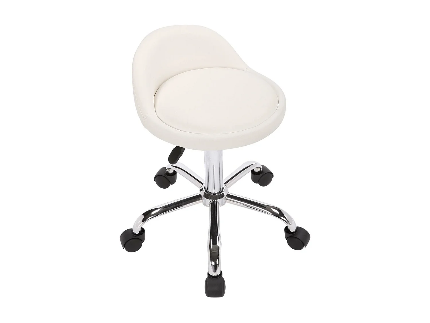 Tabouret de bureau - Similicuir - Blanc - Teramo