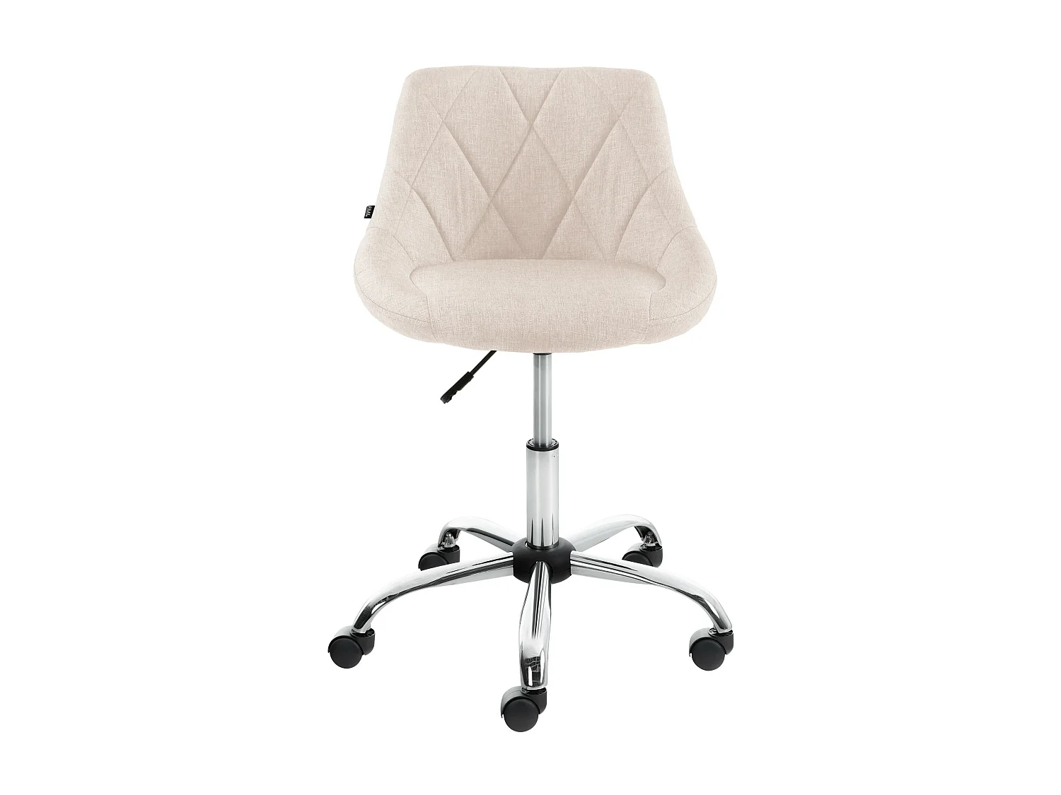 Tabouret de bureau - Tissu - Crème - Lazio