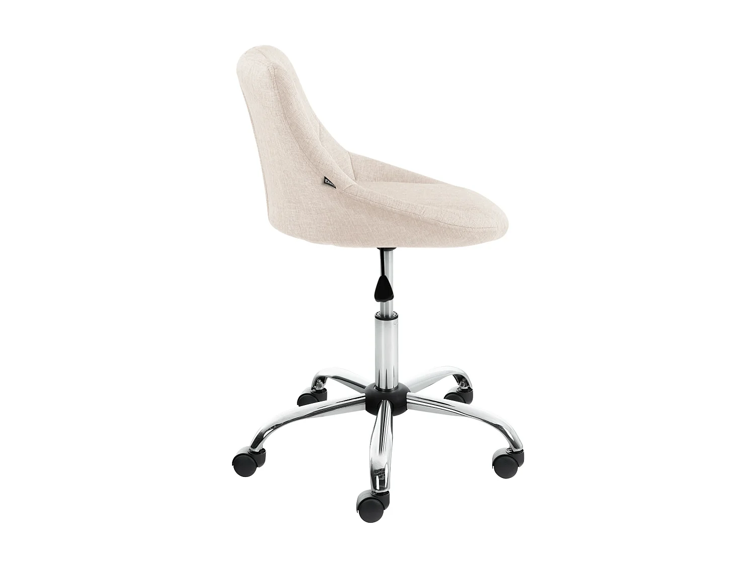 Tabouret de bureau - Tissu - Crème - Lazio