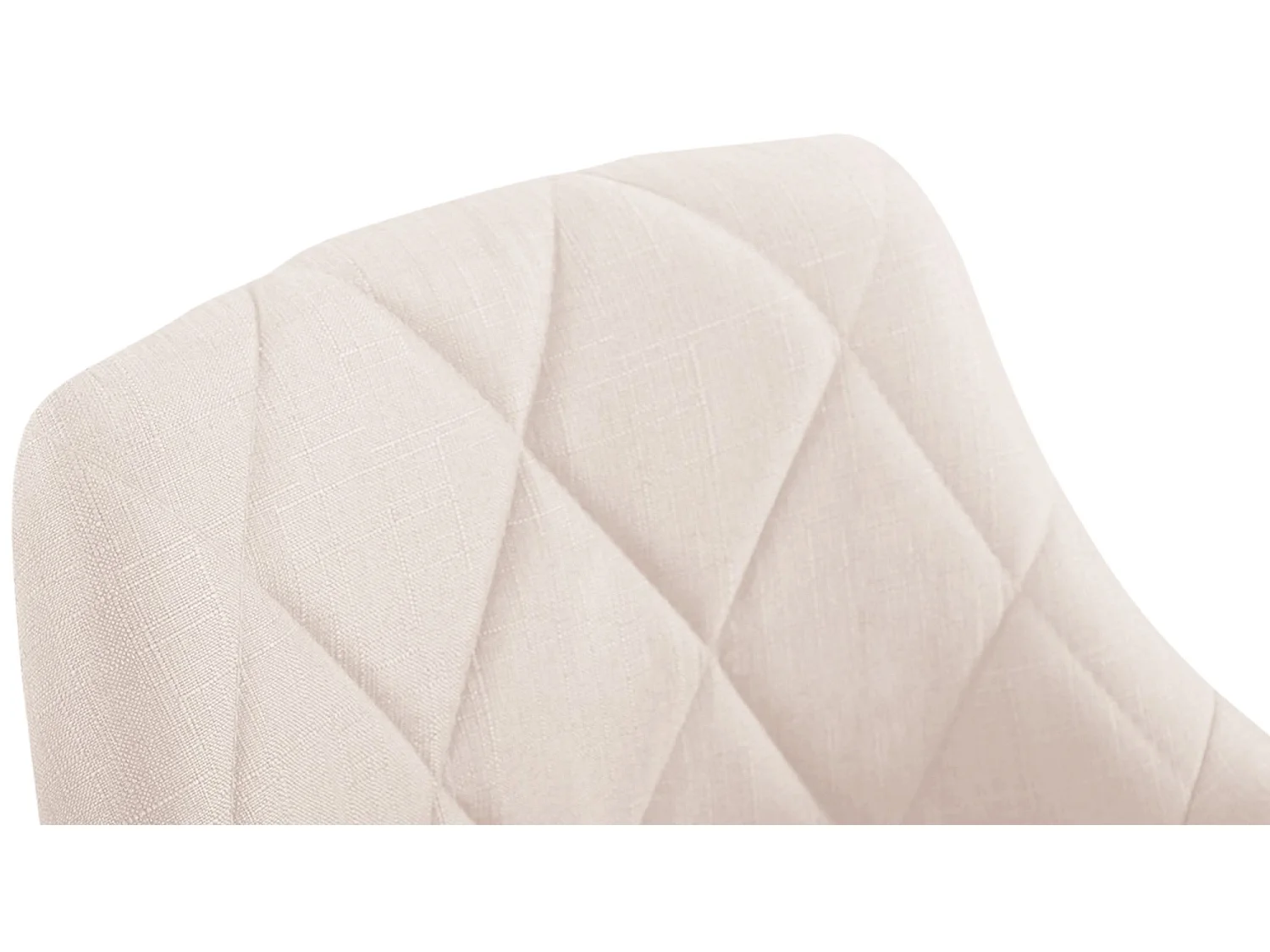 Tabouret de bureau - Tissu - Crème - Lazio