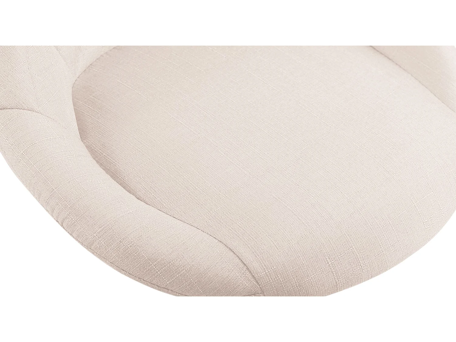 Tabouret de bureau - Tissu - Crème - Lazio