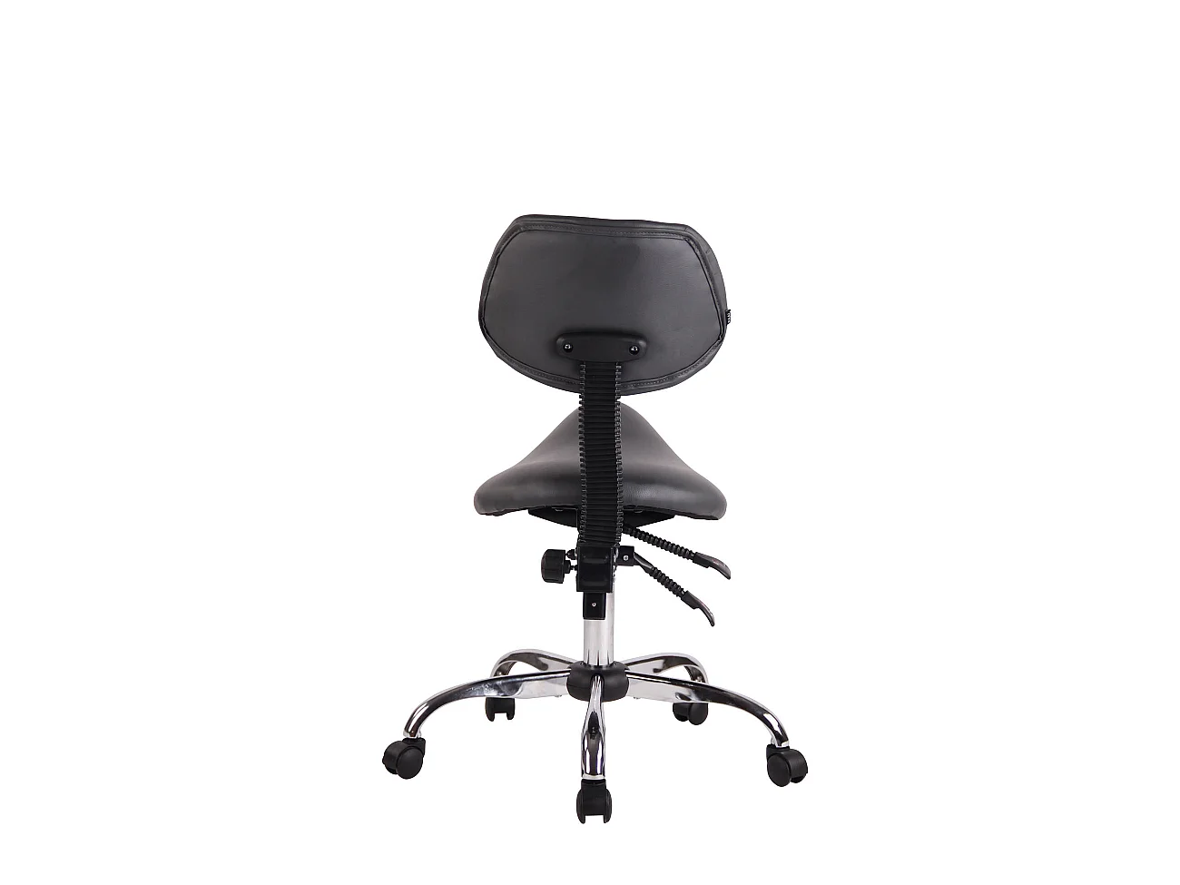 Tabouret de bureau - Similicuir & Métal chromé - Gris - Stuttgart