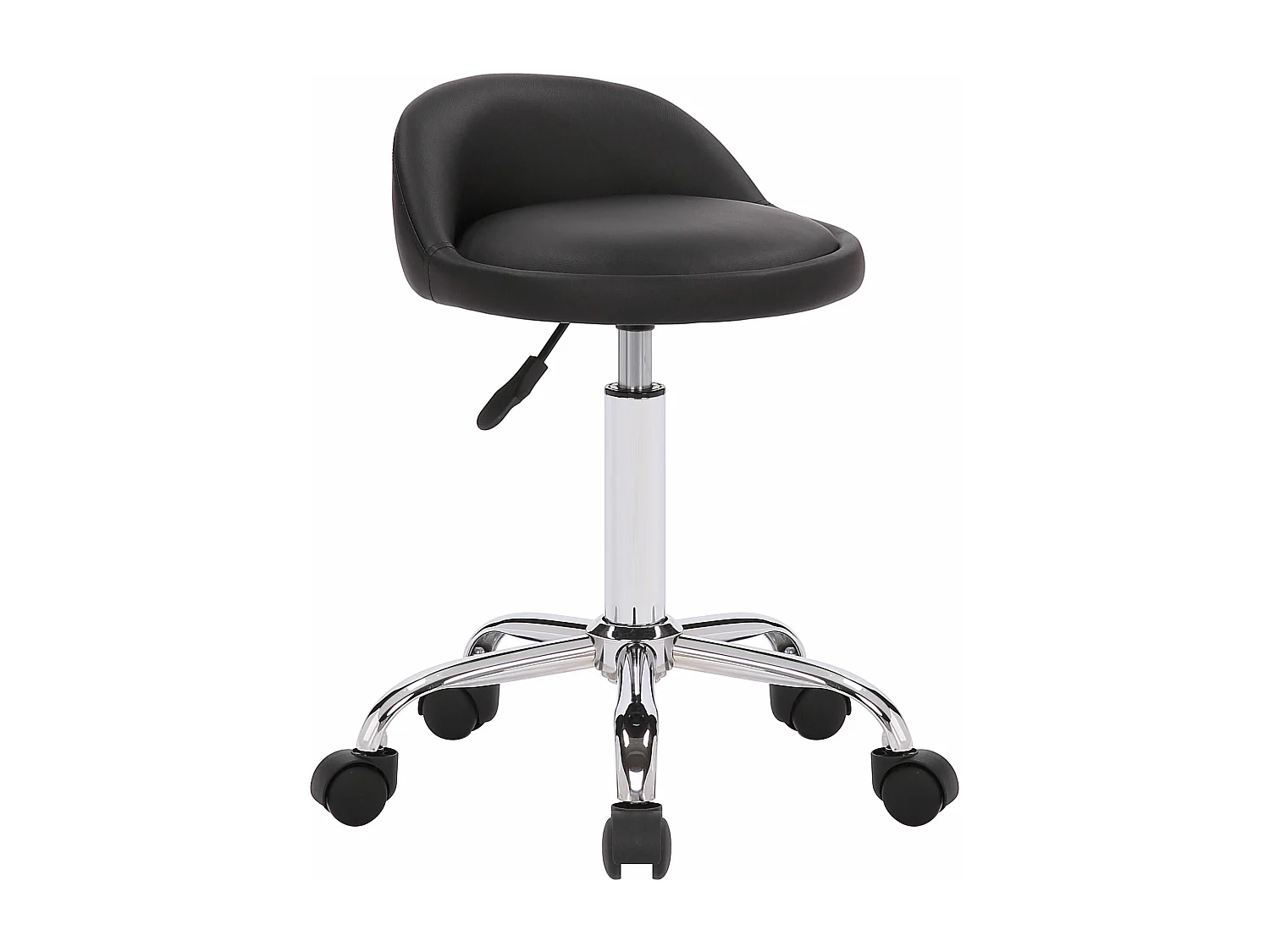 Tabouret de bureau - Similicuir & Nature - Noir - Teramo