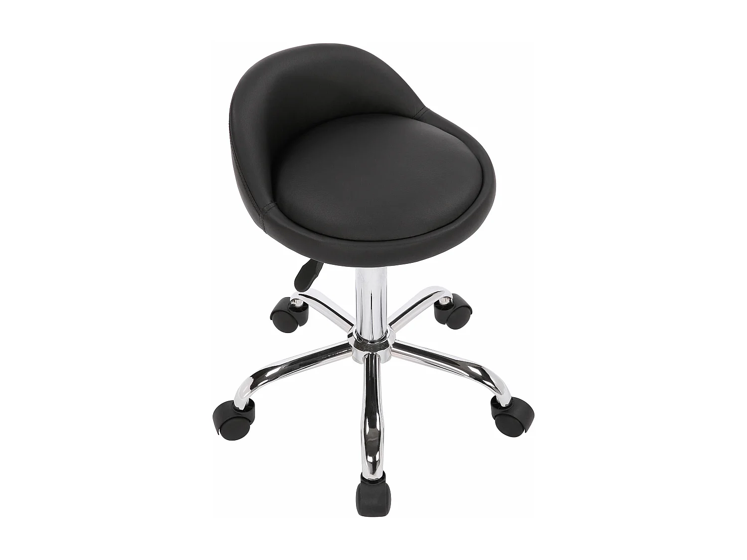 Tabouret de bureau - Similicuir & Nature - Noir - Teramo